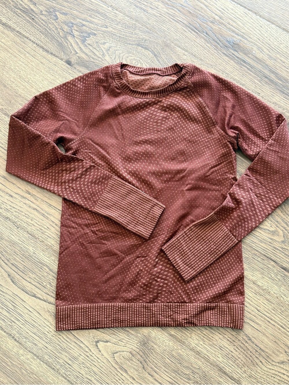 lululemon Women’s Long Sleeve in Brick Red